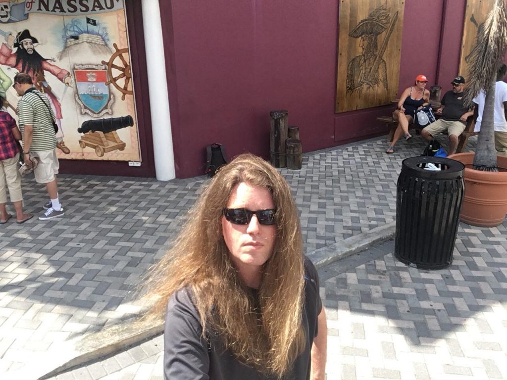 Tom McDyne at the PIRATES OF NASSAU museum in The Bahamas