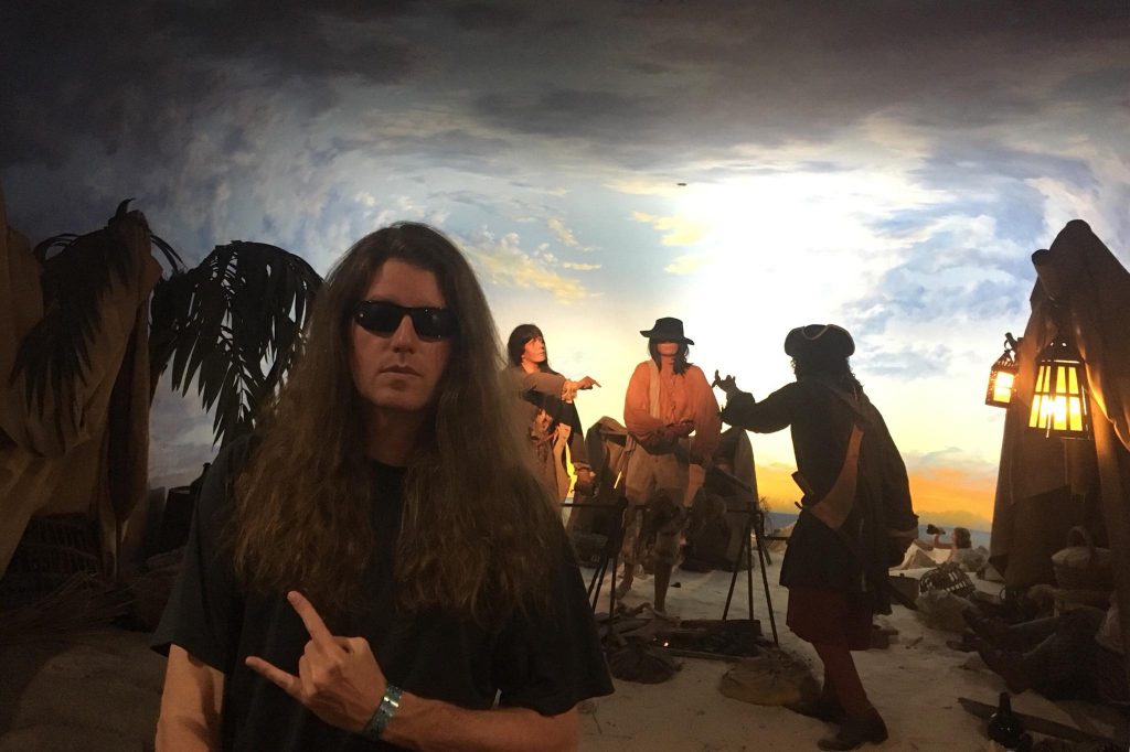 Tom McDyne at the PIRATES OF NASSAU museum in The Bahamas