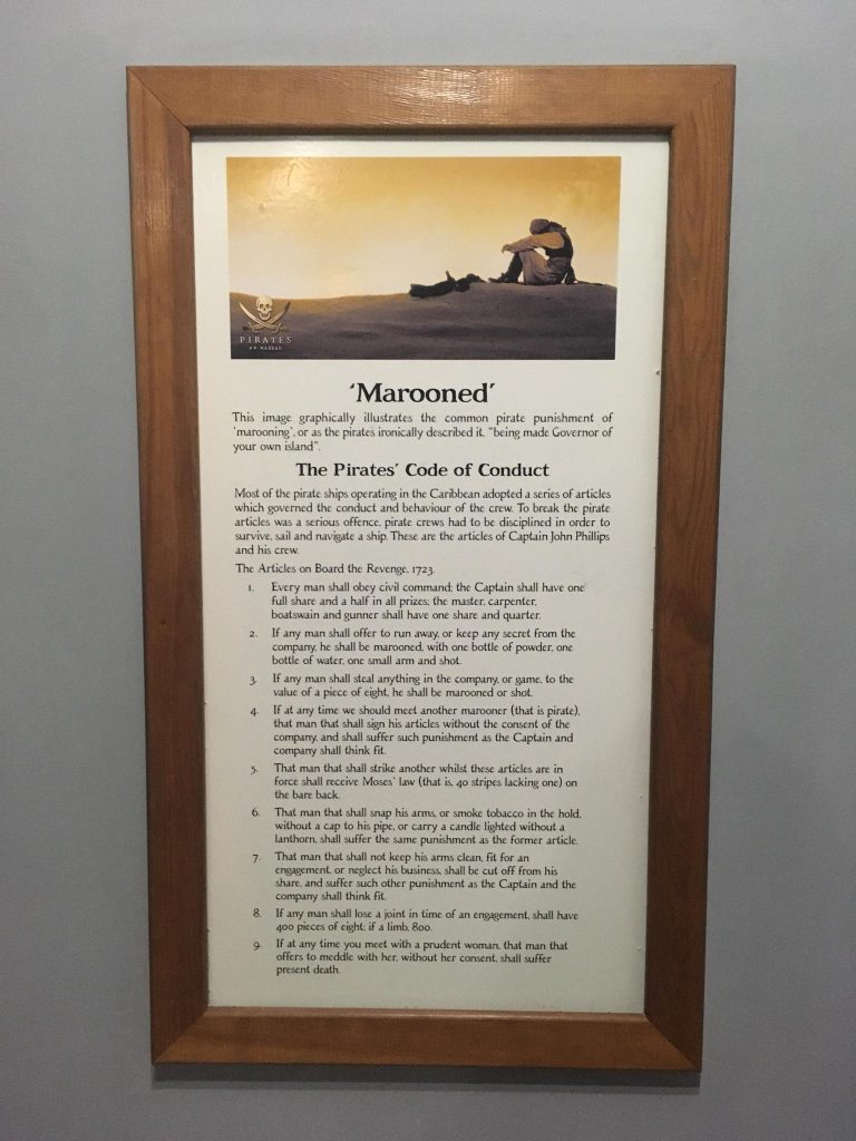 Tom McDyne at the PIRATES OF NASSAU museum in The Bahamas