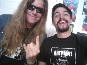 Tom McDyne and Daniel Vergara from AZGORATH at a Comic Con style event somewhere in the Caribbean