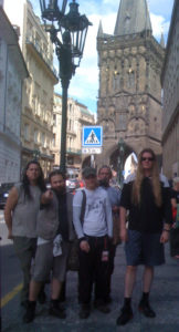 Tom McDyne - SavaFriends - Chris Kinder, Rig Ateboduus, Casper!, Jan Janvier and Tom on tour with JON OLIVA'S PAIN somewhere in Europe