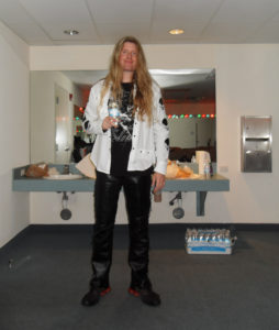 Tom McDyne backstage at a Vio7 concert in Florida